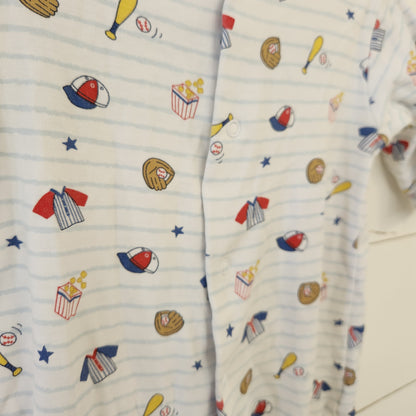 Size 3-6m | Kissy Kissy Baseball Footie