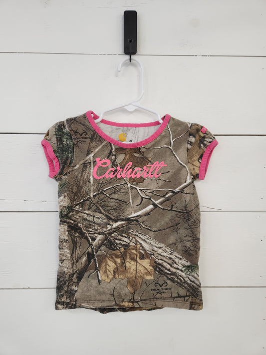 Size 3t | Carhartt Camo & Pink Shirt