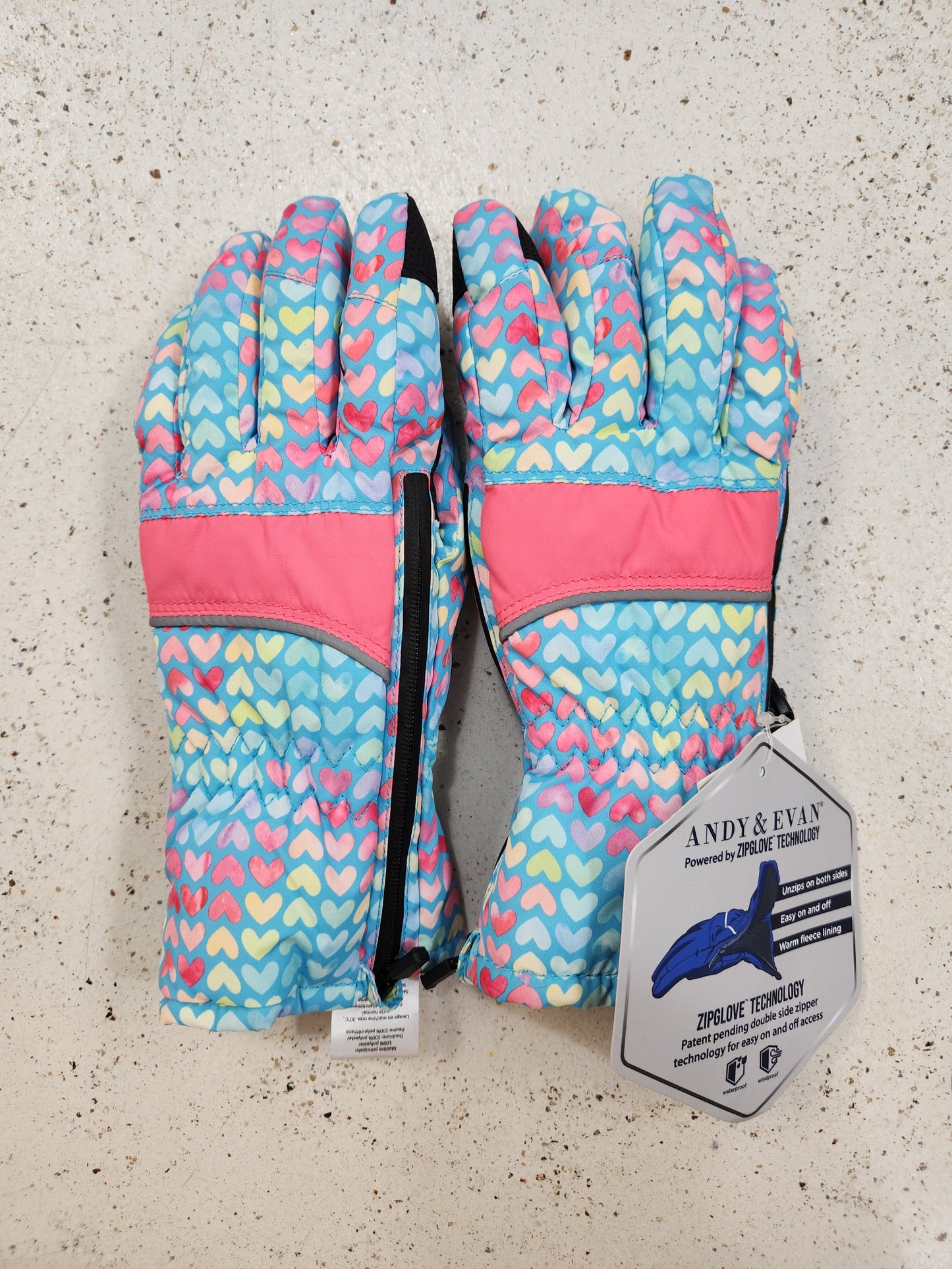Size 7-8 | Andy & Evan Double Zipper Gloves NWT