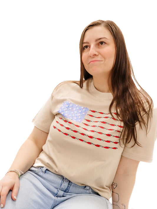 ADULT "Wild & Free" American Flag Graphic