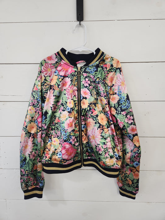 Size 10 | H&M Floral Zip-Up Jacket