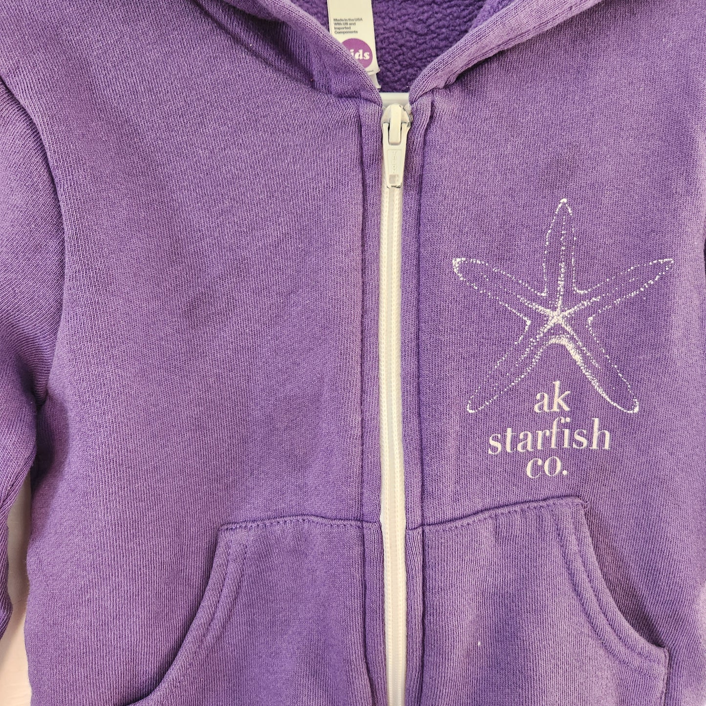 Size 2 | AK Starfish Co. Zip-Up Hoodie *shadow stain