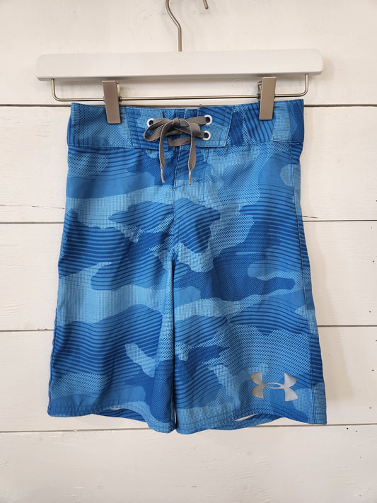 Size 6-7 | Under Armour Blue Camo Shorts