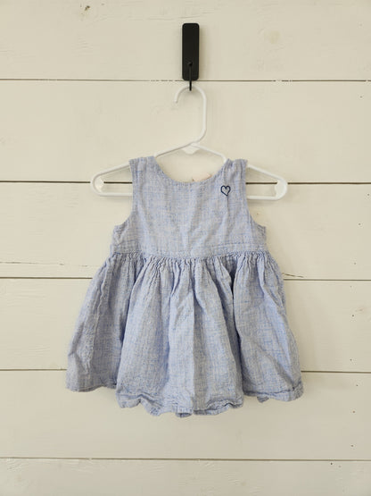 Size 6-9m | H&M Blue Heart Dress