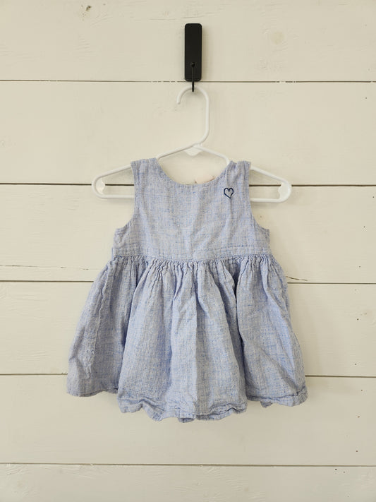 Size 6-9m | H&M Blue Heart Dress