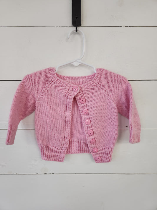 Size 0-3m | Handmade Pink Knit Sweater