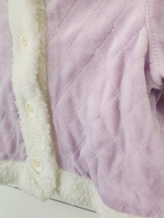 Size 3-6m | Gymboree Purple Quilted Fleece Jacket NWT