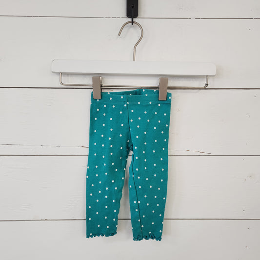 Size 6-12m | Gymboree Teal Polka Dot Leggings