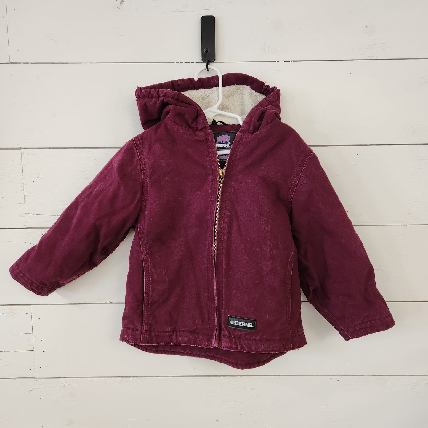 Size 3t | Berne Purple Sherpa Lined Coat