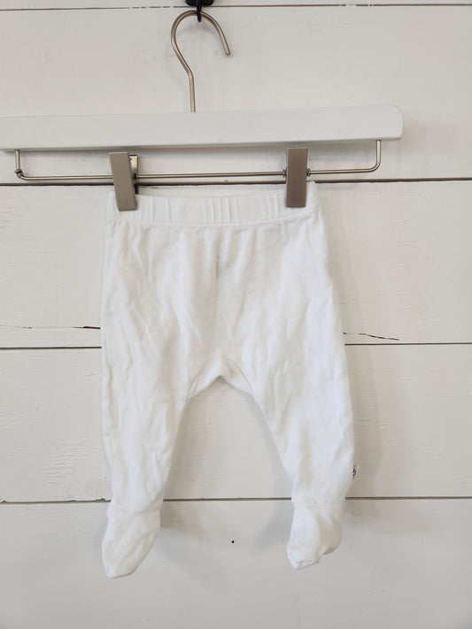 Size NB | Honest White Footie Pants