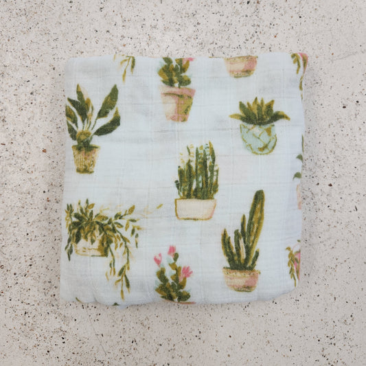 Size OS | Milkbarn Blue Houseplant Swaddle