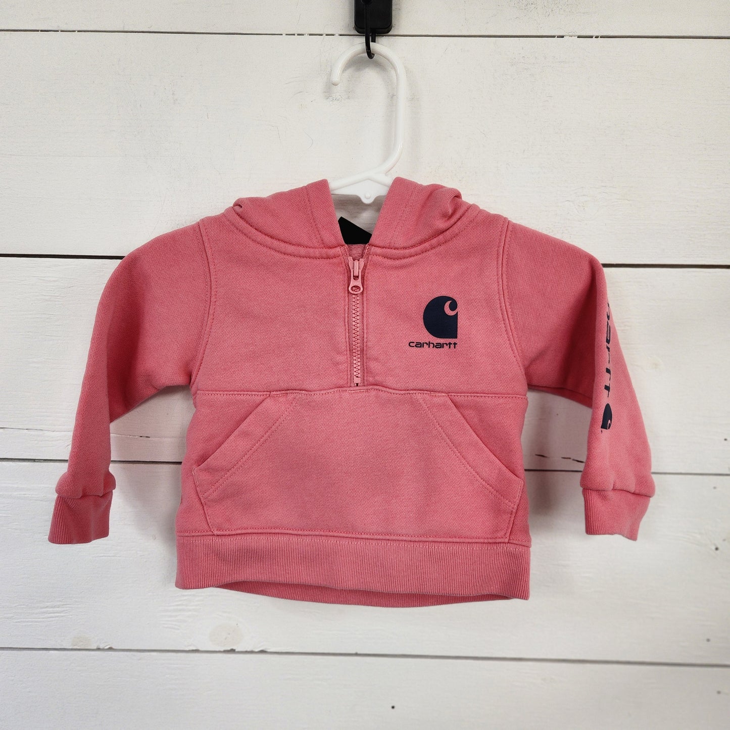 Size 6m | Carhartt 1/4 Zip Pink Hoodie