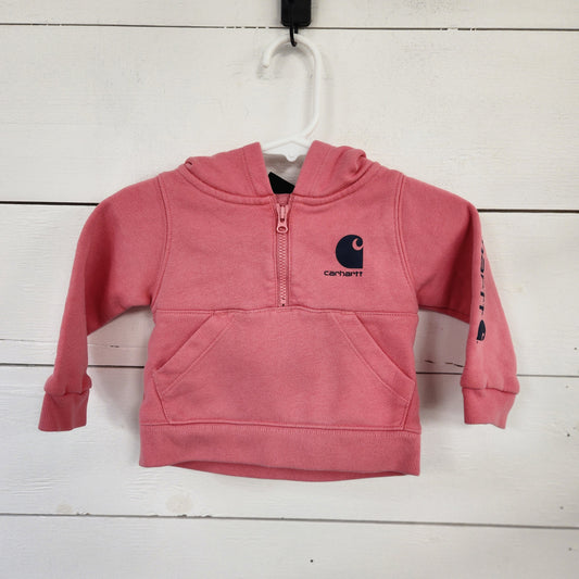 Size 6m | Carhartt 1/4 Zip Pink Hoodie