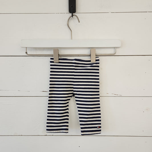 Size 3-6m | Tommy Hilfiger Navy Striped Leggings