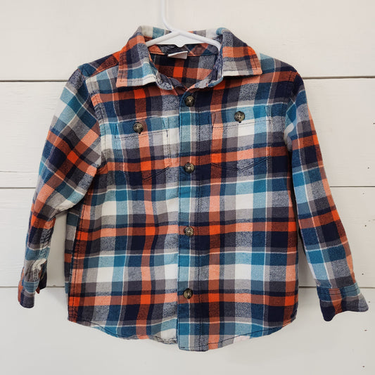 Size 3t | Gymboree Orange & Blue Flannel