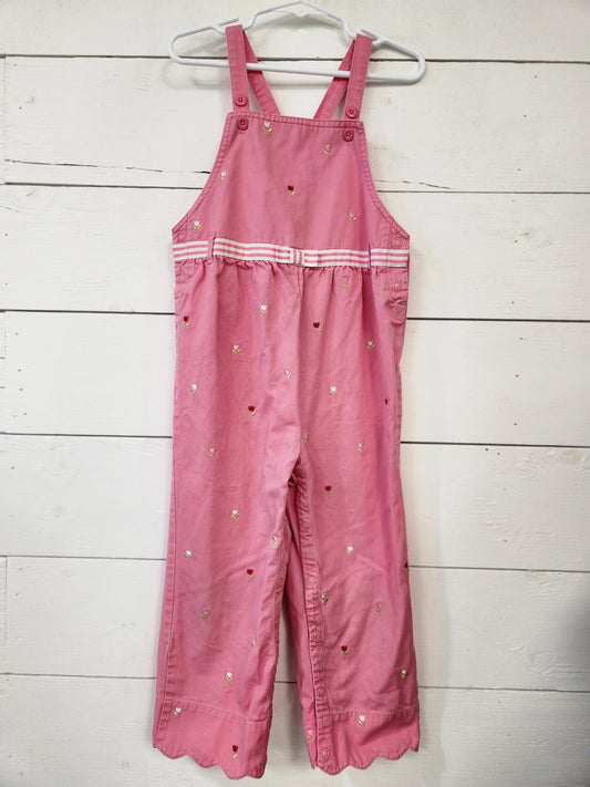 Size 3t | Gymboree Scalloped Hem Pink Overalls