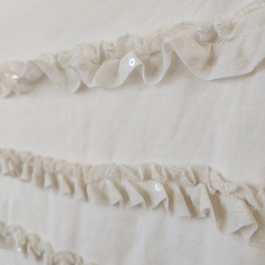 Size 6-7 | Gap Cream Ruffled Shirt