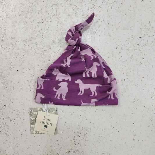 Size 3-6m | Kate Quinn Purple Puppy Knotted Hat NWT