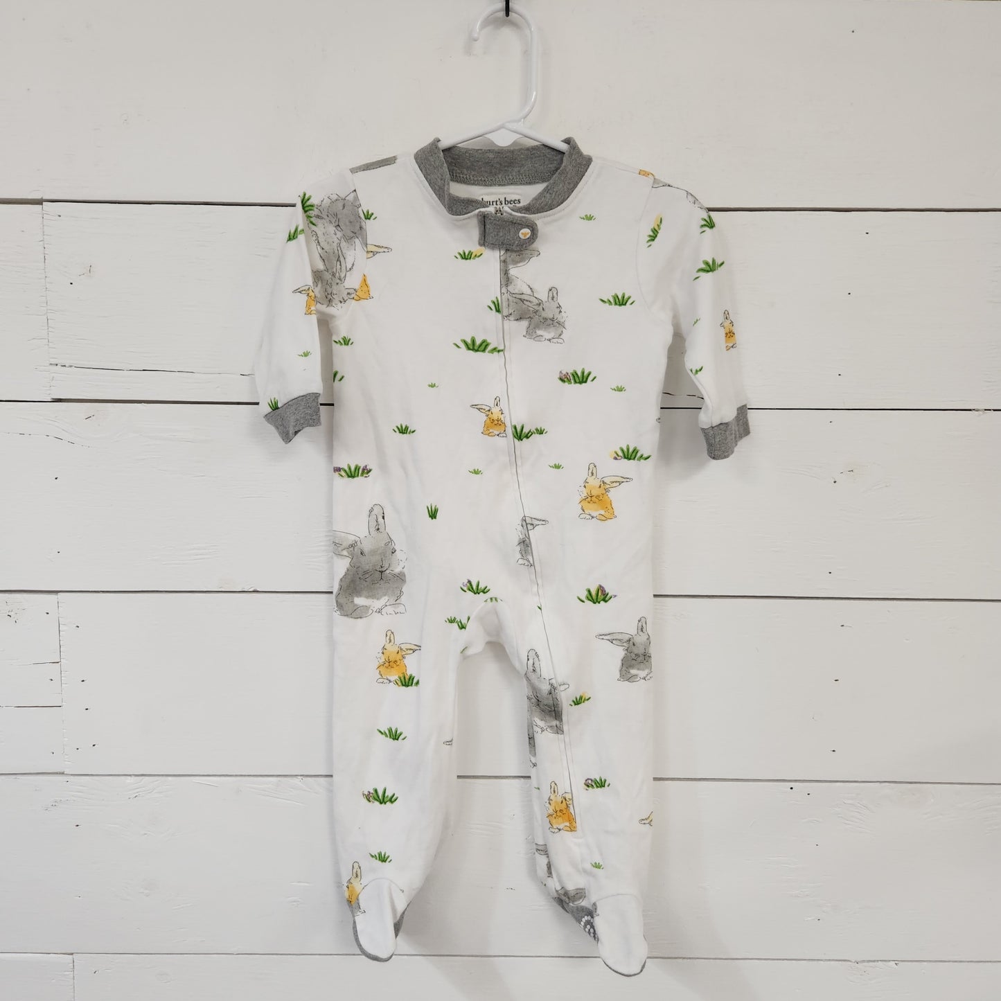 Size 6-9m | Burt's Bees Rabbit Footie