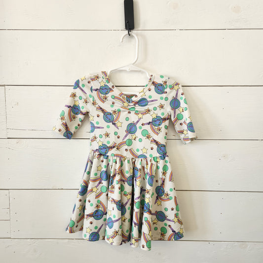 Size 12-24m | Dot Dot Smile Ballerina Style Space Dress *pilling
