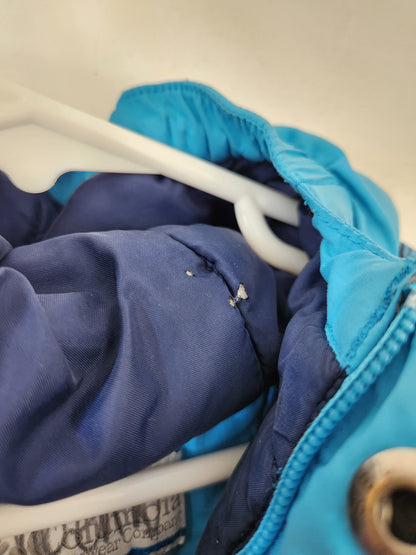 Size 3t | Columbia Blue Gingham Winter Coat *holes