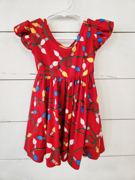 Size 12-24m | Dot Dot Smile Red Christmas Lights Dress