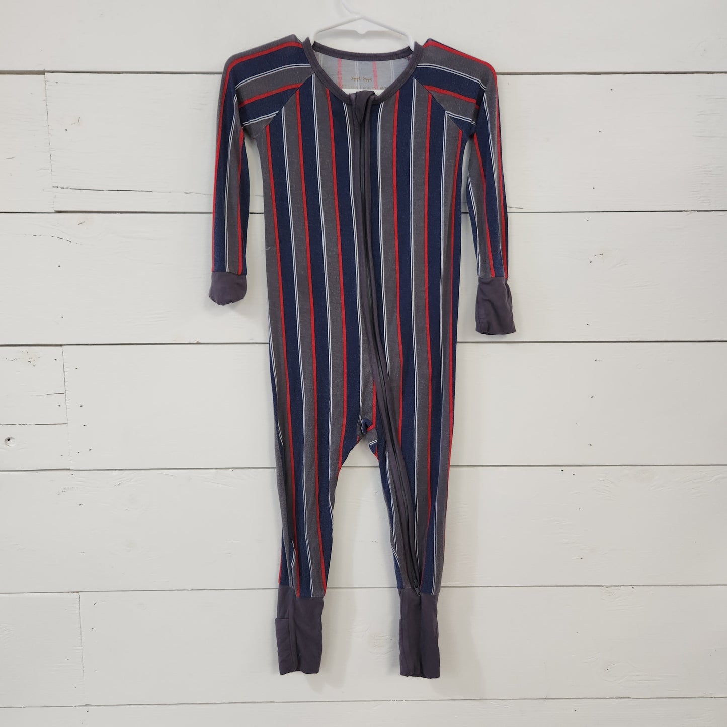 Size 12-18m | Little Sleepies Striped Zippy