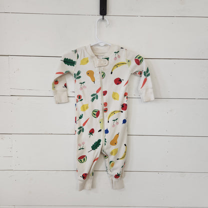 Size 6-12m | Hanna Andersson Fruit Romper *stains