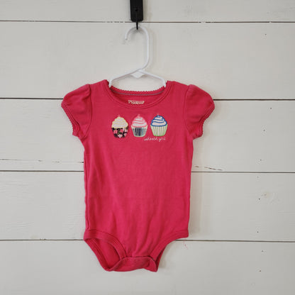 Size 18m | Osh Kosh Pink Cupcake Bodysuit