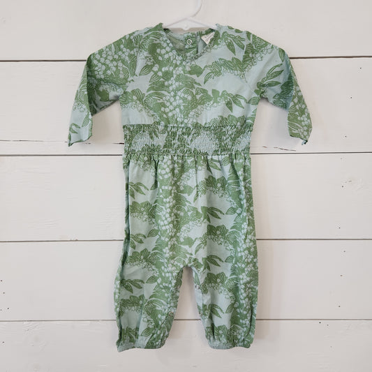 Size 3-6m | Kate Quinn Green & Blue Floral Romper