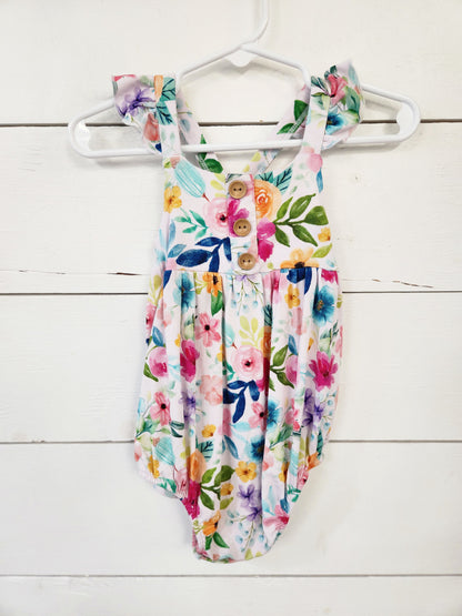 Size 6-12m | Snugglebums Floral Sleeveless Romper