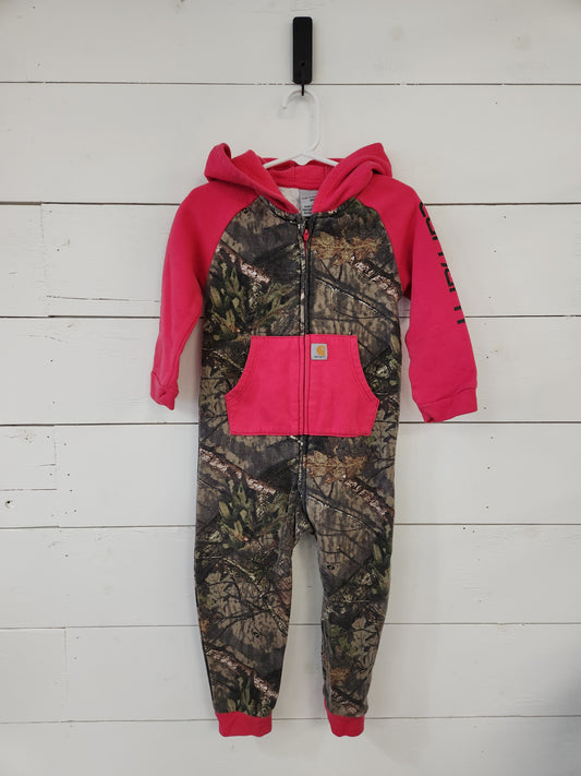Size 24m | Carhartt Pink/Camo Zip Bunting