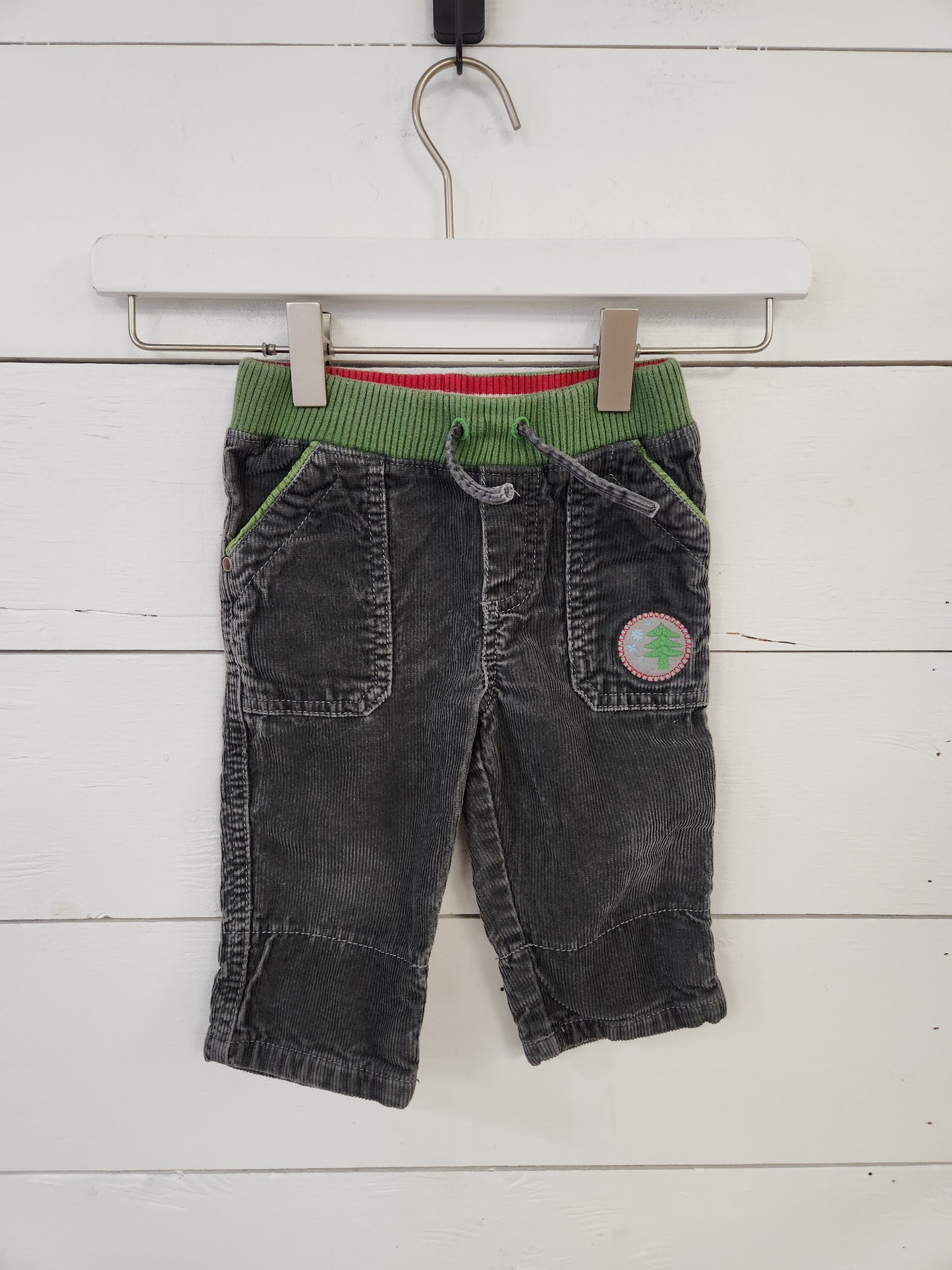 Size 6m | Osh Kosh Corduroy Pull-On Pants w/ Tree Patch