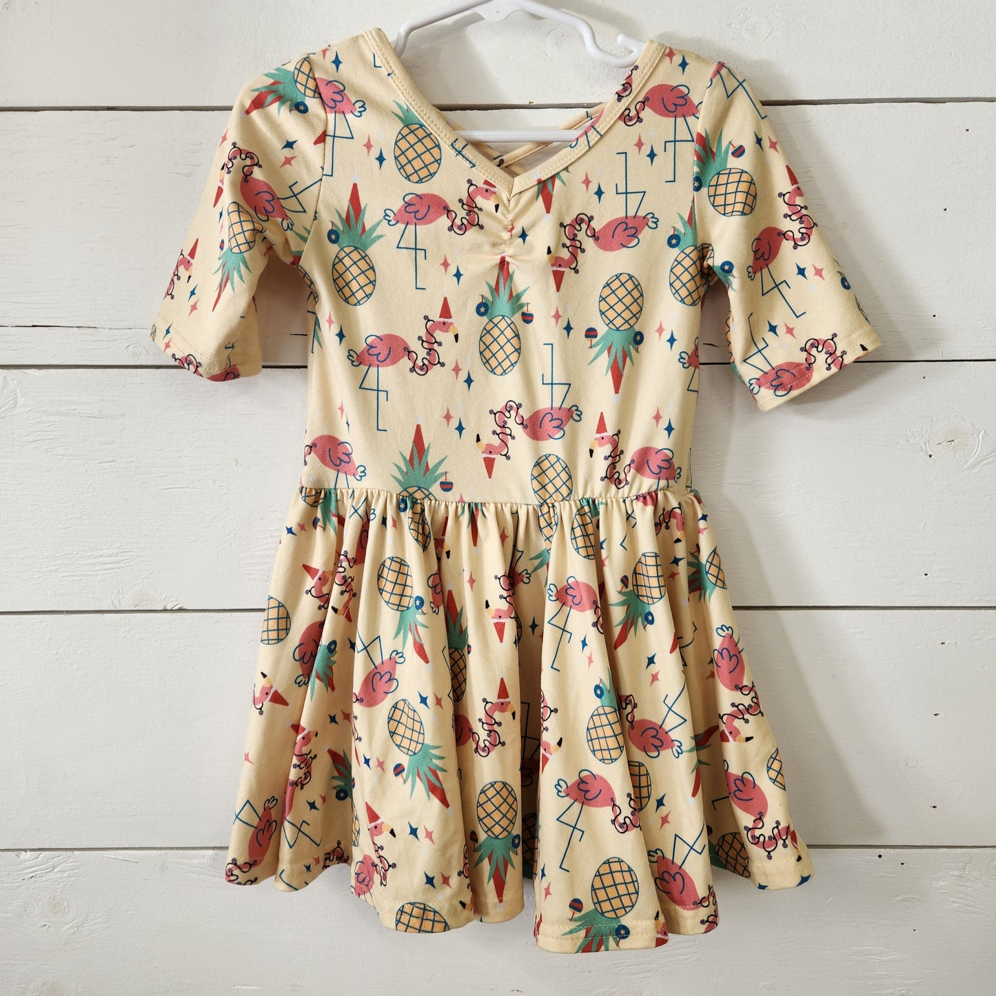 Size 2t | DotDotSmile Christmas flamingo dress