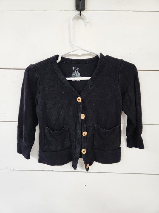 Size 12-18m | Kyte Bamboo Cardigan - Black