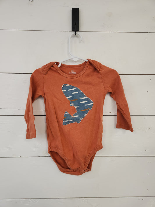 Size 12m | Honest Orange Fish Bodysuit
