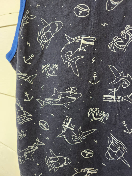 Size 7-8 | Gymboree Navy Shark Tank