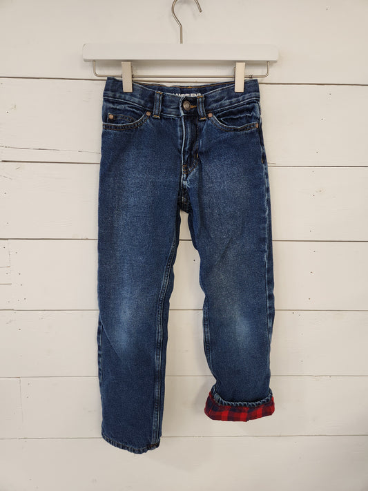 Size 7 | Land's End Flannel Lined Adjustable Jeans