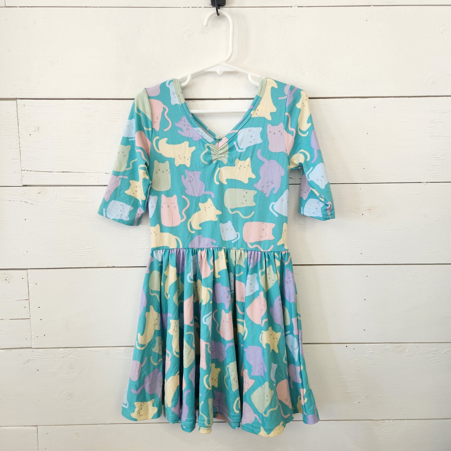 Size 5-6 | Dot Dot Smile Buttery Soft Cats Twirl Dress