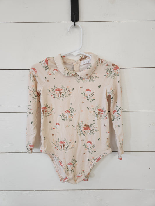 Size 18-24m | Angel Dear Mouse & Mushroom Collared Bodysuit *stain