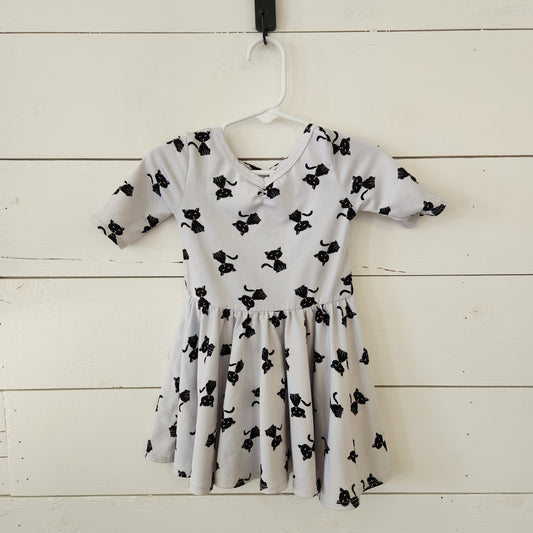 Size 12-24m | Dot Dot Smile Grey Cat Dress