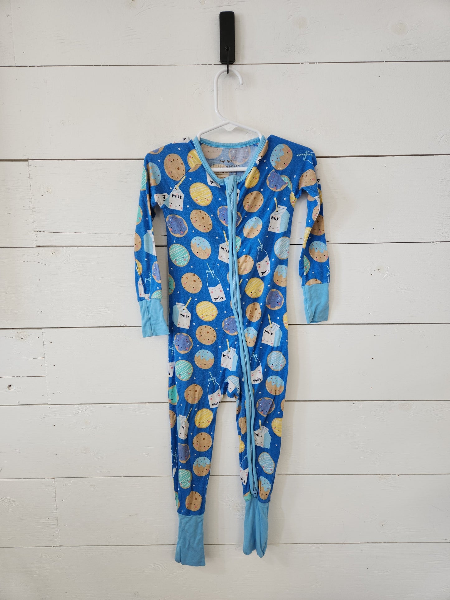 Size 18-24m | Little Sleepies Milk & Cookies Footie *stain