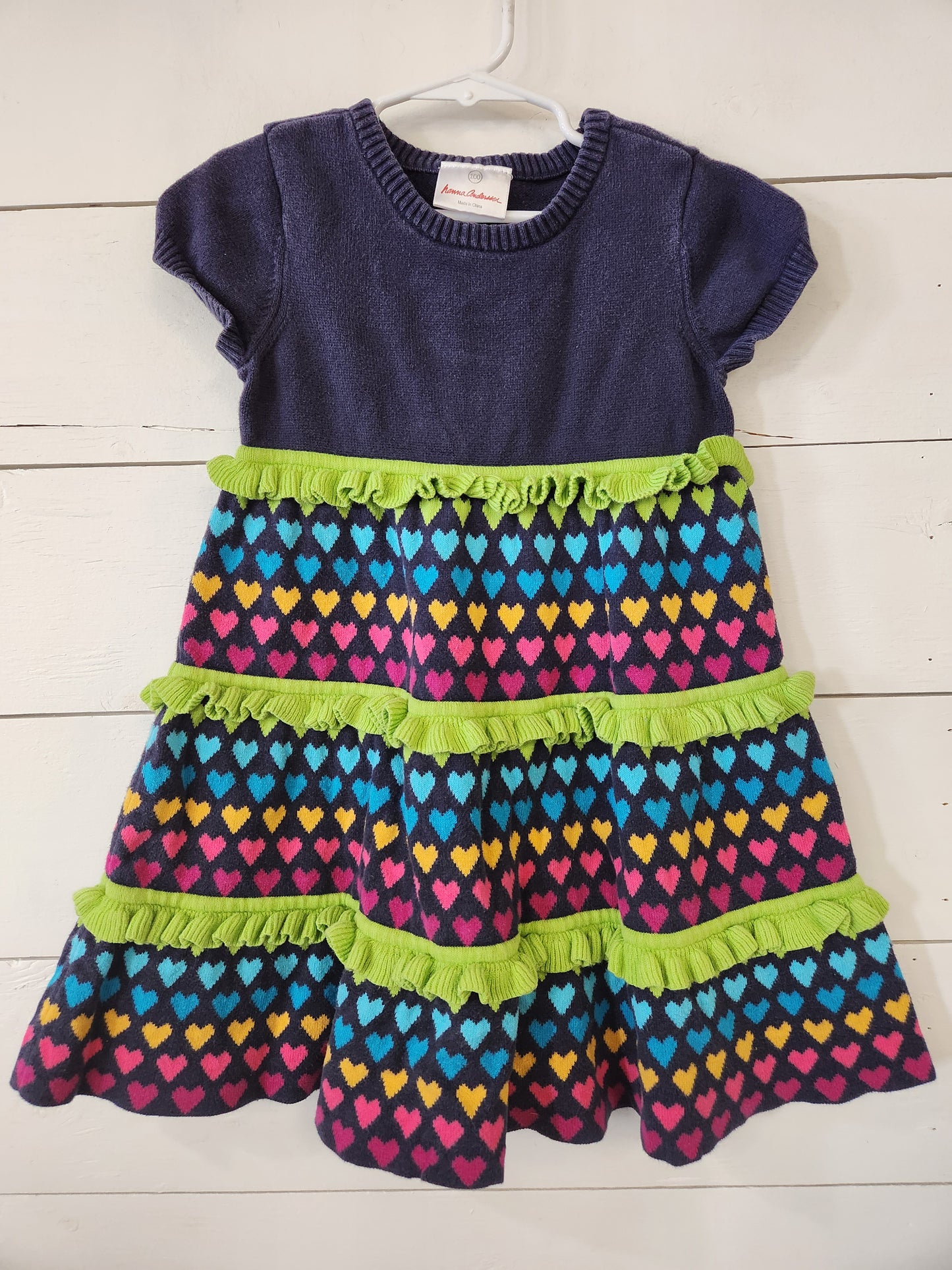 Size 4t | Hanna Andersson Knit Dress Hearts
