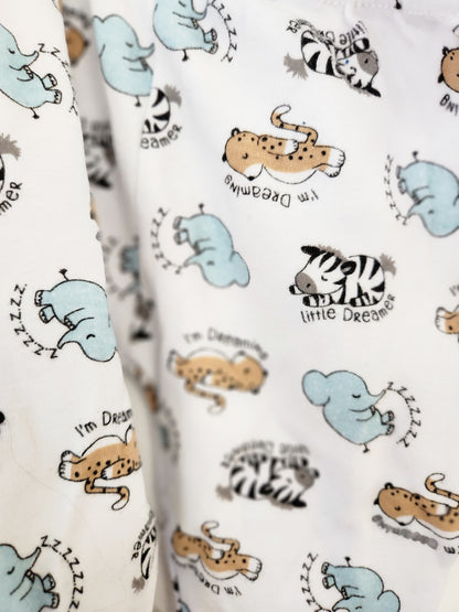 Size 0-3m | Duck Duck Goose Snap Shirt/Footed Pants Set