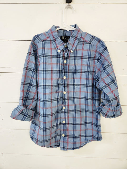 Size 7-8 | Place Plaid Button Down