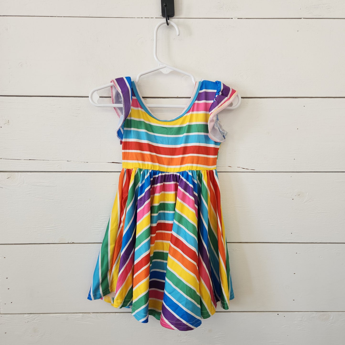 Size 12-24m | Dot Dot Smile Buttery Soft Rainbow Twirl Dress