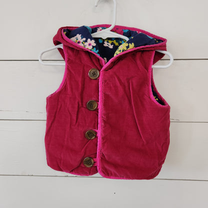 Size 6m | Floral & Corduroy Reversible Vest