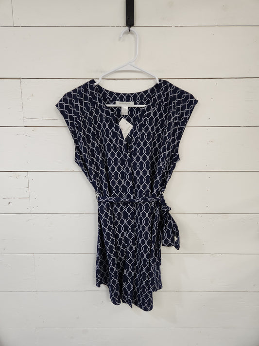 Size M | Motherhood Maternity Navy Tie-Back Sleeveless Shirt