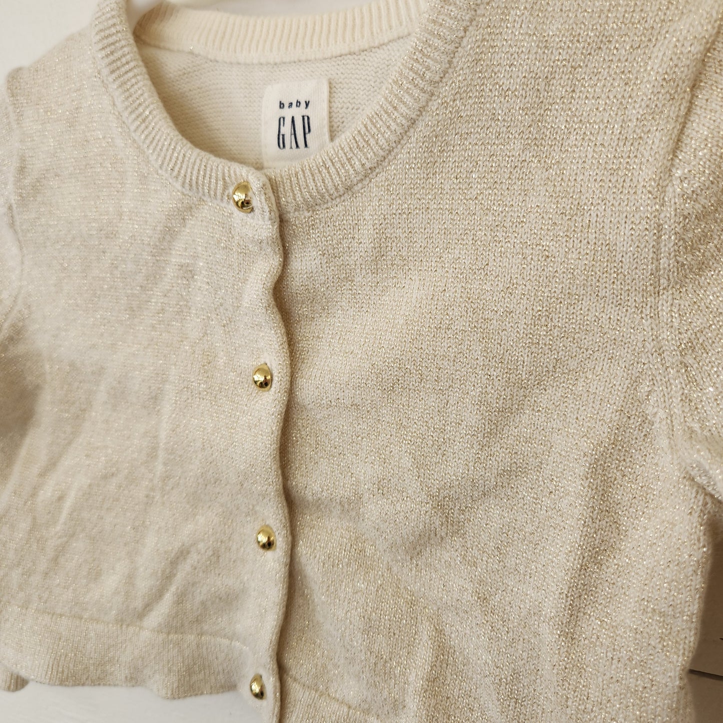 Size 12-18m | Gap Gold Sparkle Crop Sweater
