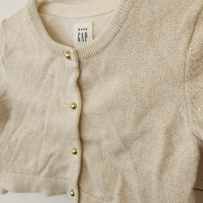 Size 12-18m | Gap Gold Sparkle Crop Sweater